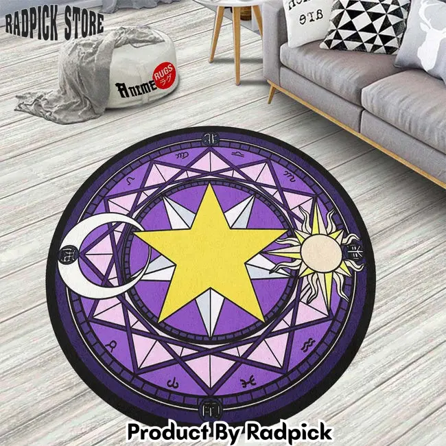Violet magic circles round rug custom cardcaptor sakura anime circle carpet  rp0002746